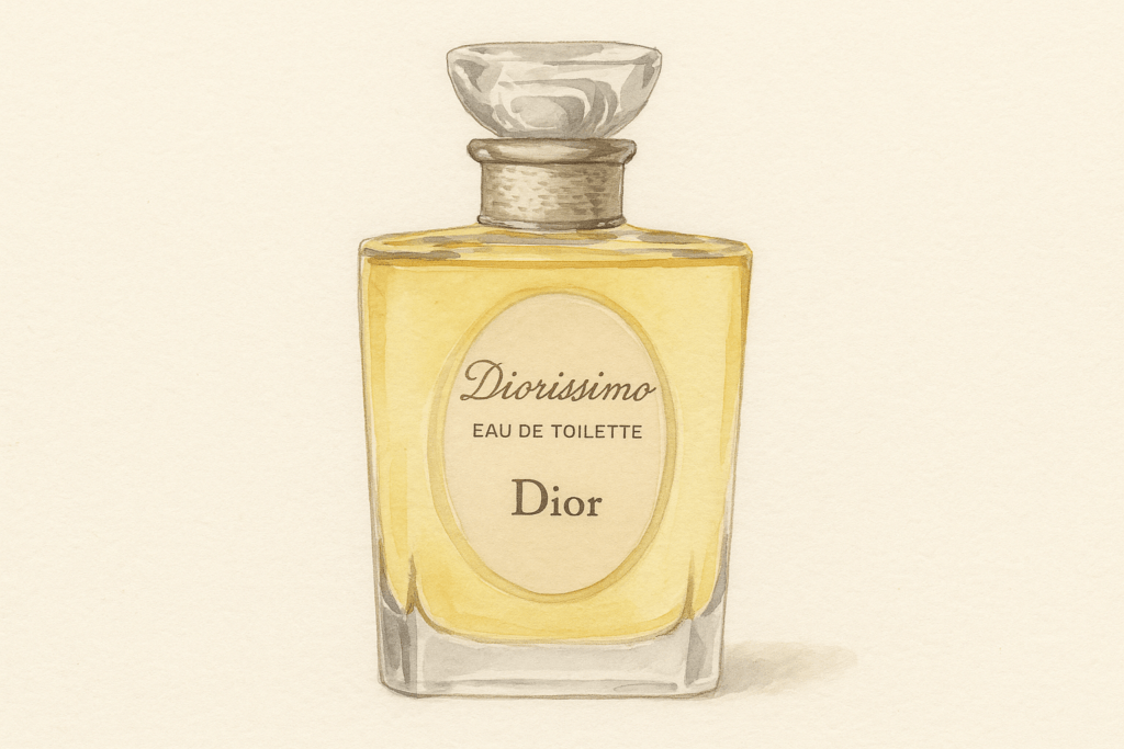 Illustration of Diorissimo by Dior – a delicate and timeless floral perfume for sophisticated women